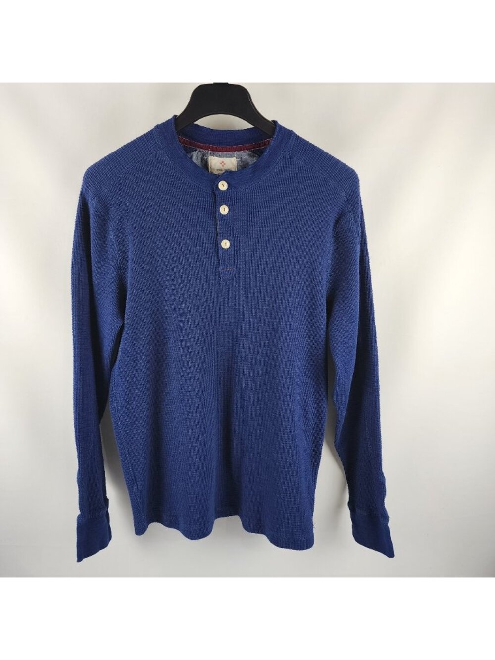 True Grit Shirt Mens XL Blue Thermal L/S Henley